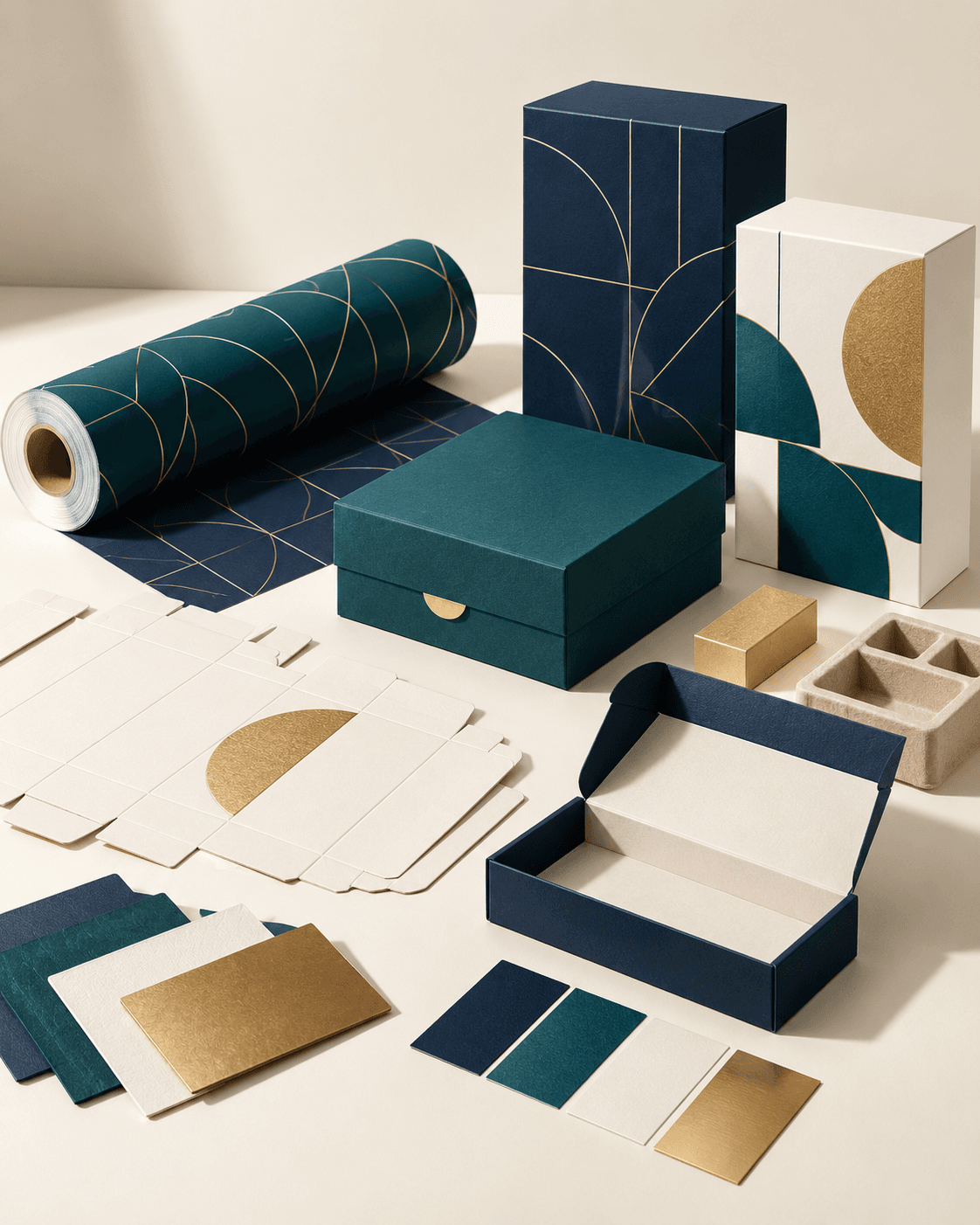 Custom packaging prototypes, material samples and manufacturing concepts